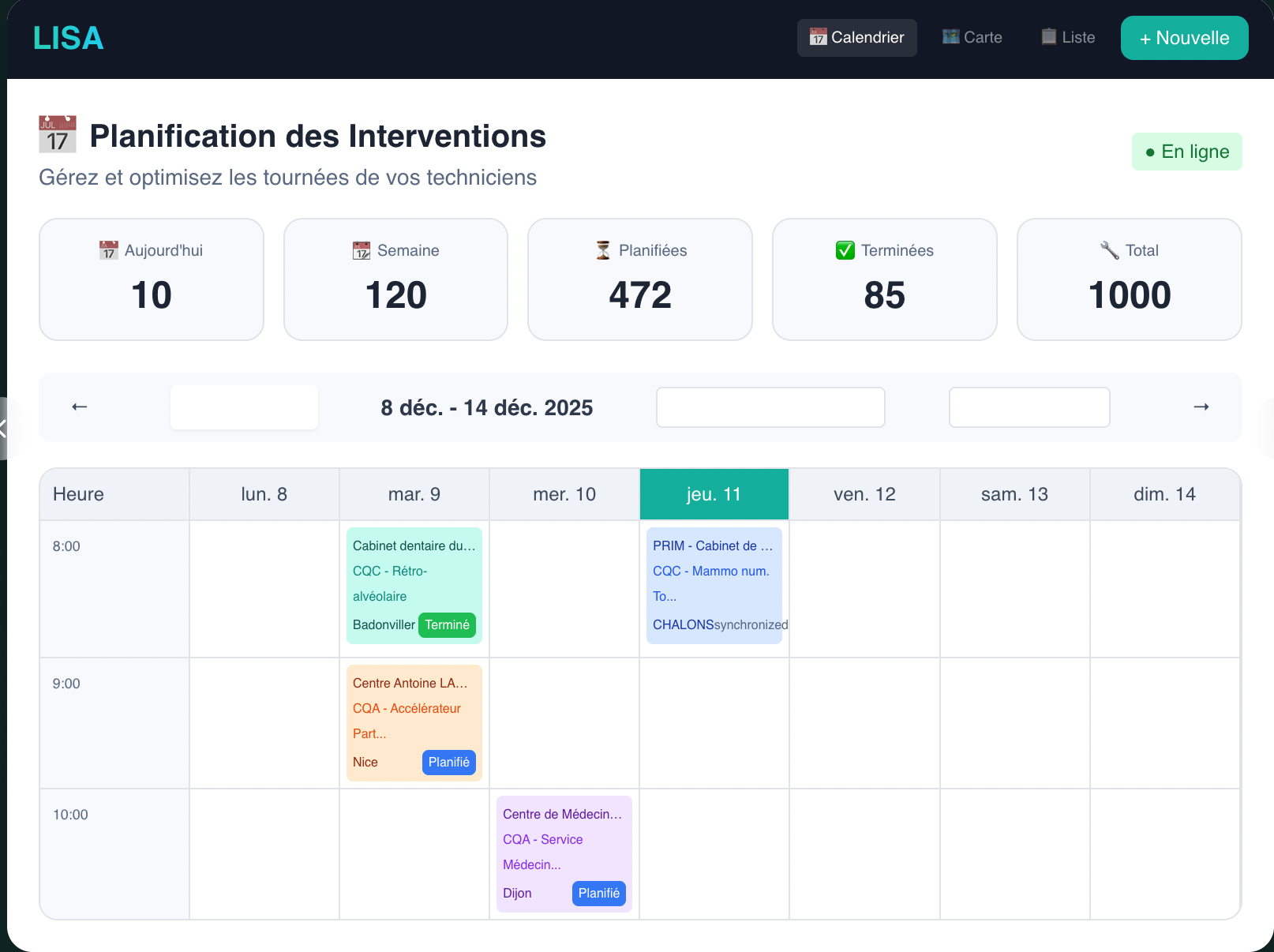 Planification avec gestion des compétences et optimisation des tournées